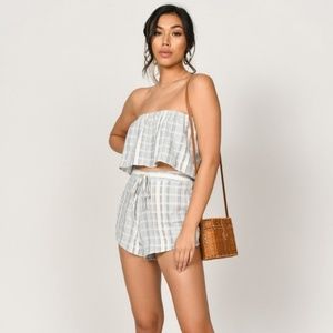 FLY AWAY BLUE CROP TOP